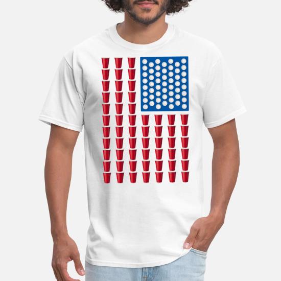 Beer Pong Drinking Game American Flag 